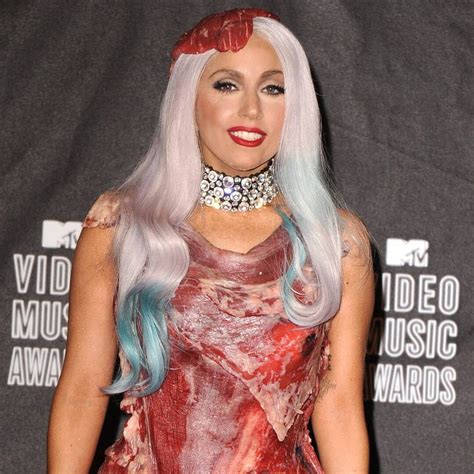 lady gaga meat dress real.